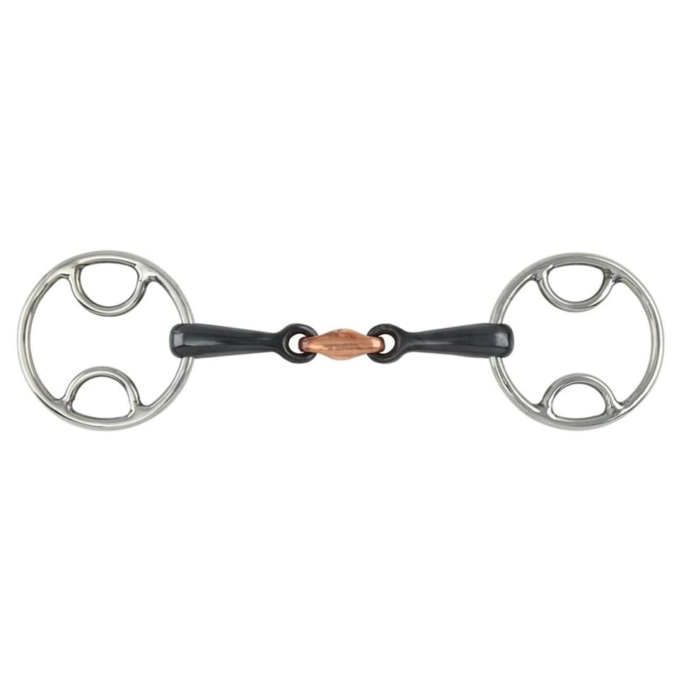 Shires Bevelled Sweet Iron Horse Bit - Black - 5in