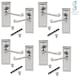 image 1 of Golden Grace 4 Pair Georgian Lever Latch Door Handles in Polished Chrome - 107mm x 48mm Chrome