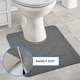 image 5 of Embossed Spaghetti Anti Slip Shower Mat - Double Heart - 60cm x 40cm | Grey | Grey | Rectangular 60x40cm