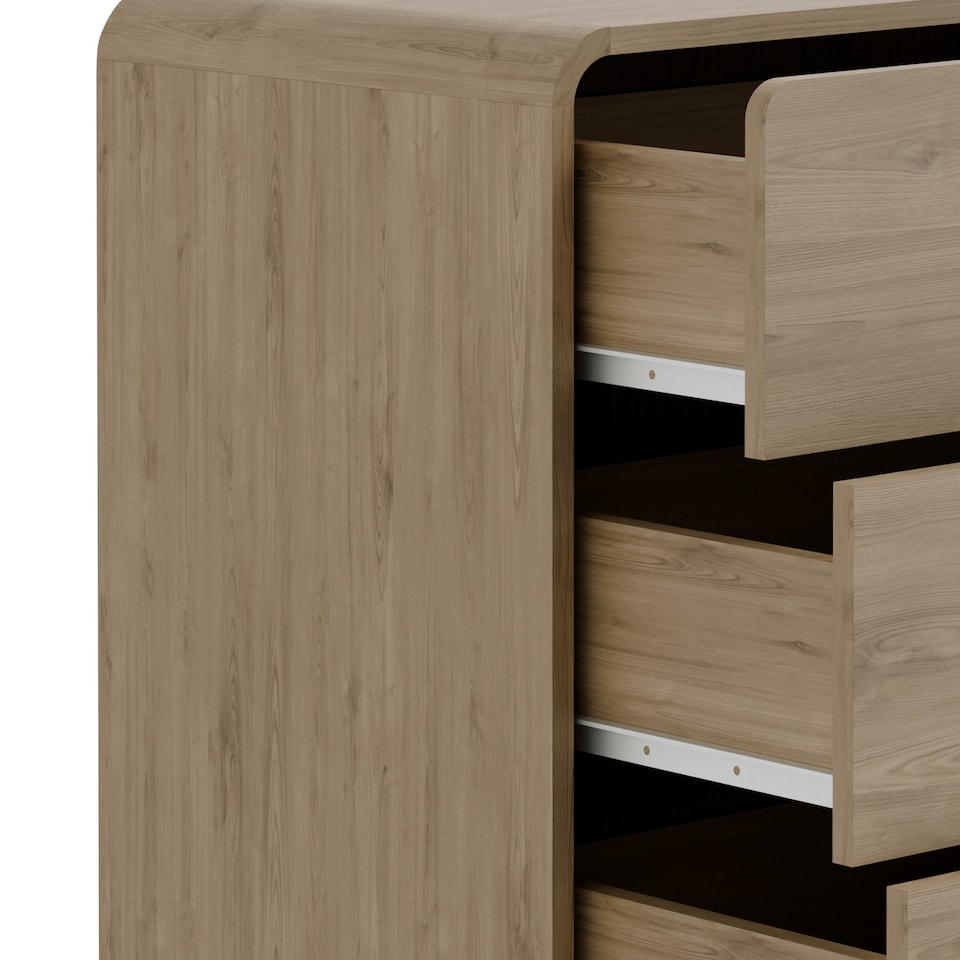 image 1 of Premium Freya 6 Drawer Dresser - Beige