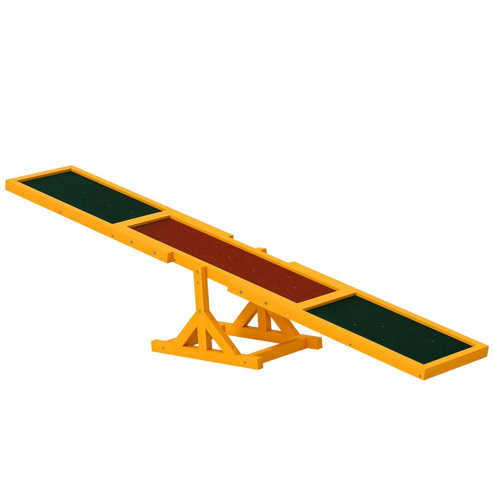 image 1 of PawHut Wooden Pet Seesaw for Big Dogs with Anti-Slip Surface, Natural