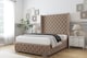 image 2 of Sloomy Arundel Mink Plush Bed Frame With 50"  Upholstered Wingback Headboard 5' King