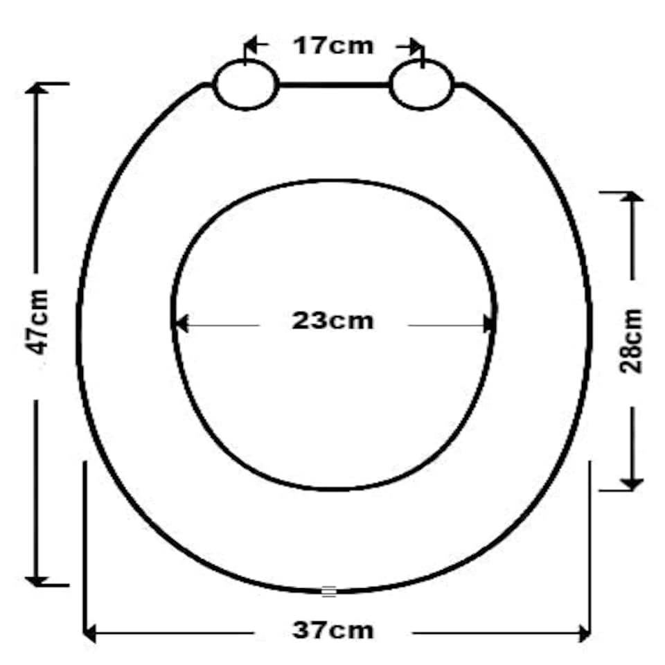 image 1 of Marco Paul Black Wooden Toilet Seat 18" Black
