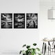 image 3 of Set of 3 Clouds Black White Photographs Dramatic Coastal Landscapes Wall Art Print A4