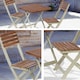 image 3 of Greenhurst Burley Two-Tone Hardwood Bistro Set – Foldable Table & 2 Chairs for Garden or Patio