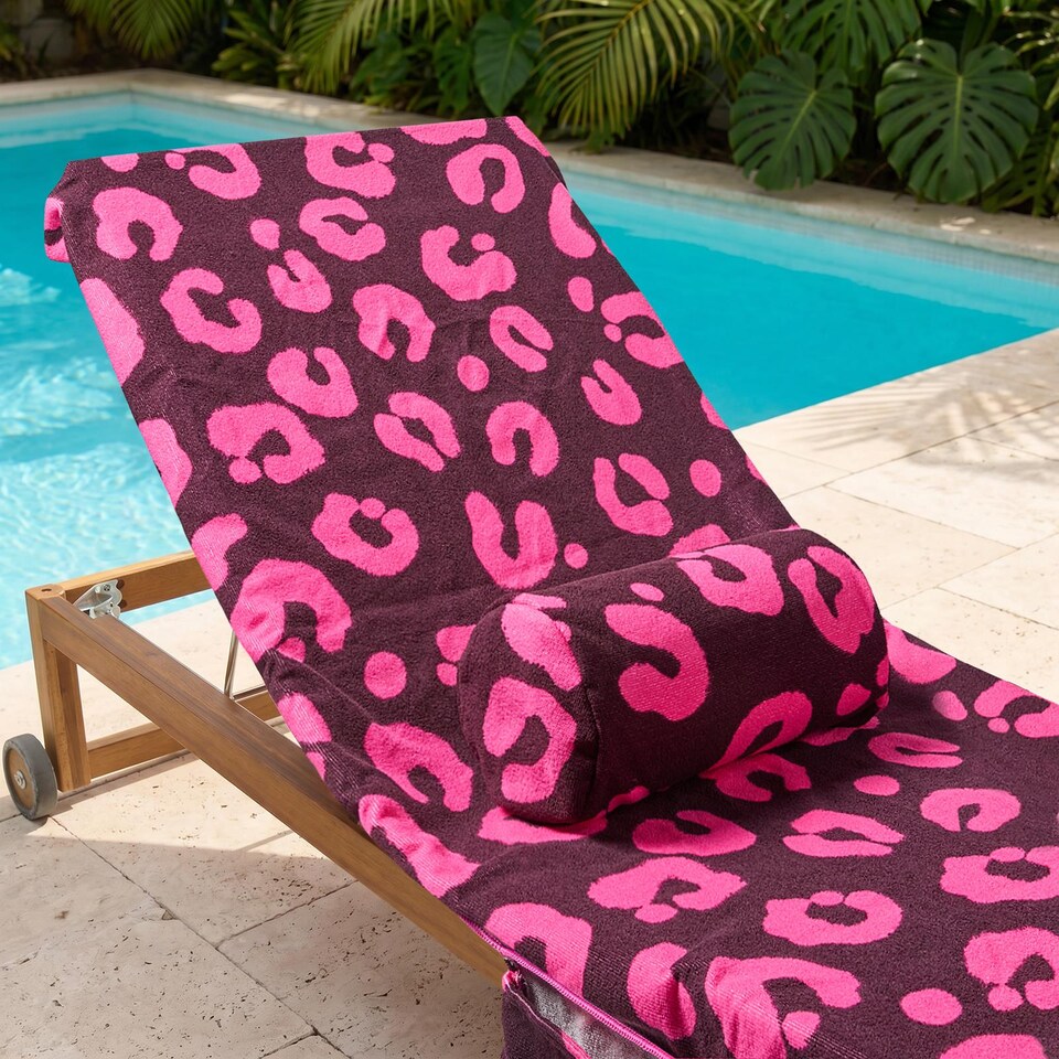 image 1 of OHS Leopard Beach Bolster Neck Back Support Pillow