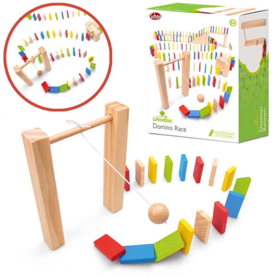 image 1 of Wooden Domino Race