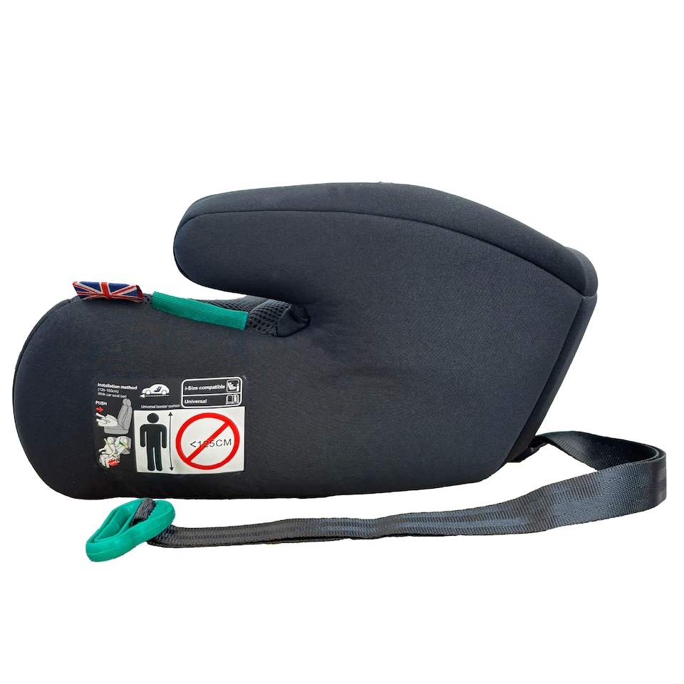 image 1 of Cozy N Safe Neo+ i-Size Booster Car Seat 125-150cm, Backless Booster Seat with Belt Guide, Lightweight Portable Child Car Seat, Deep Padded Seat, Kids Car Seat 6-12 Years, R129 (Onyx)