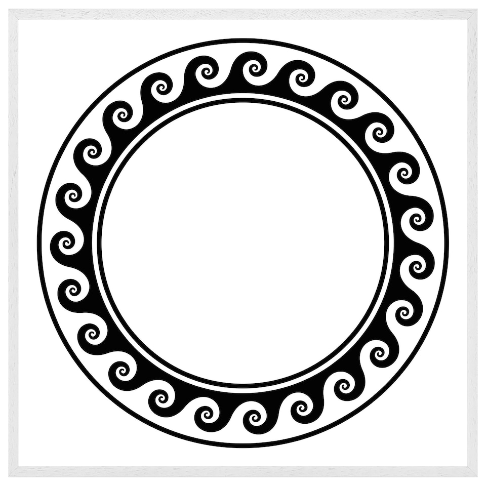 image 1 of Decorative egyptian (Picture Frame) White | L