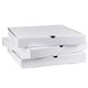 image 3 of 50 x 9" Pizza Boxes Plain White Postal Box Takeaway Style Boxes White