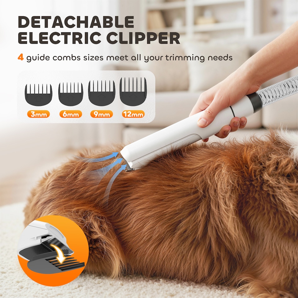 image 1 of PawHut 5 in 1 Dog Grooming Vacuum & Dog Dryer with Electric Clipper
