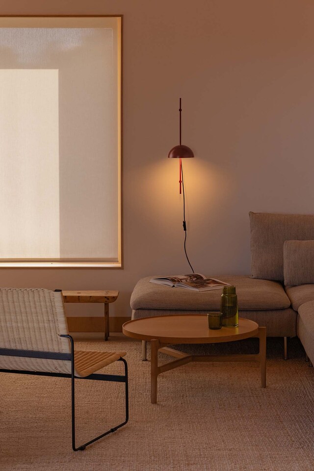image 1 of Matilda Adjustable Dome Wall Lamp Garnet 1x E14