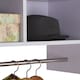 image 7 of HOMCOM Wall Mounted Coat Hanger Hooks Rack Stand Hallway Coat Rack Rail & Storage Shelf Hanging Coat Organizer (White)
