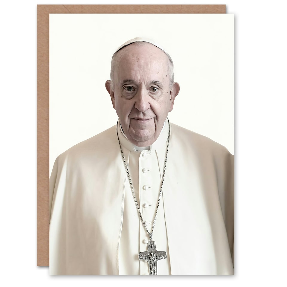image 1 of Pope Francis Supreme Pontiff Photograph Portrait Greeting Card