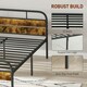 image 5 of HOMCOM King Bed Frame with Headboard, No Box Spring Needed, Brown