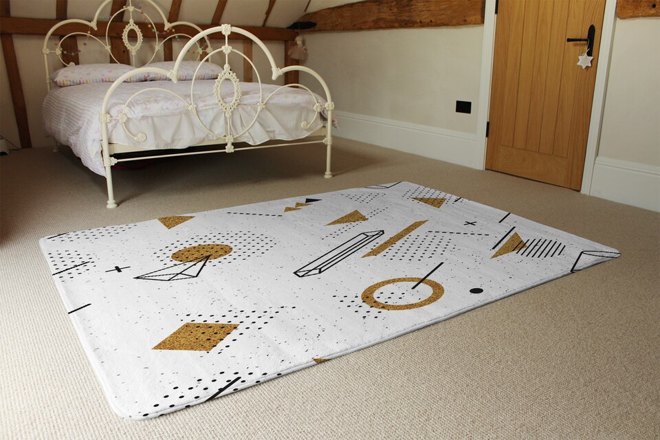 image 1 of Trendy Geometric Elements Designer Rug | Multi