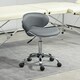 image 7 of HOMCOM Office Chair Beauty Salon Rolling Technician Stool Chair Grey