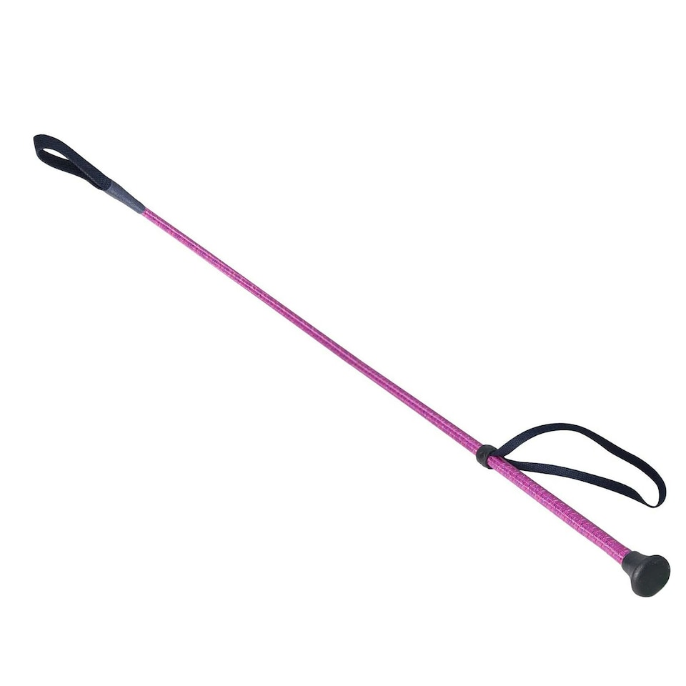 image 1 of MacTack Childrens Sparkle Riding Whip - Pink Sparkle - 24 inches