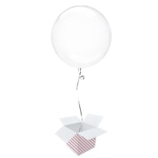 Clear Crystal Clearz Bubble Helium Balloon - Inflated Balloon in a Box
