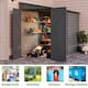 image 3 of Living and Home Outdoor Steel Storage Shed - Grey 270 x 144 x 202cm Grey