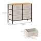 image 5 of HOMCOM Fabric Chest of Drawers, Industrial Bedroom Dresser with 6 Fabric Drawers, Steel Frame and Wooden Top for Nursery, Living Room, Hallway, Cream White | Cream | Cream