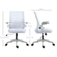 image 3 of Vinsetto Mesh Office Chair for Home with Lumbar Support, Flip-up Arm White
