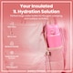 image 2 of Leak Proof 1 Litre Water Bottle, Vacuum Insulated, 920ml (30oz) | Pink | Rose Bloom | One Size
