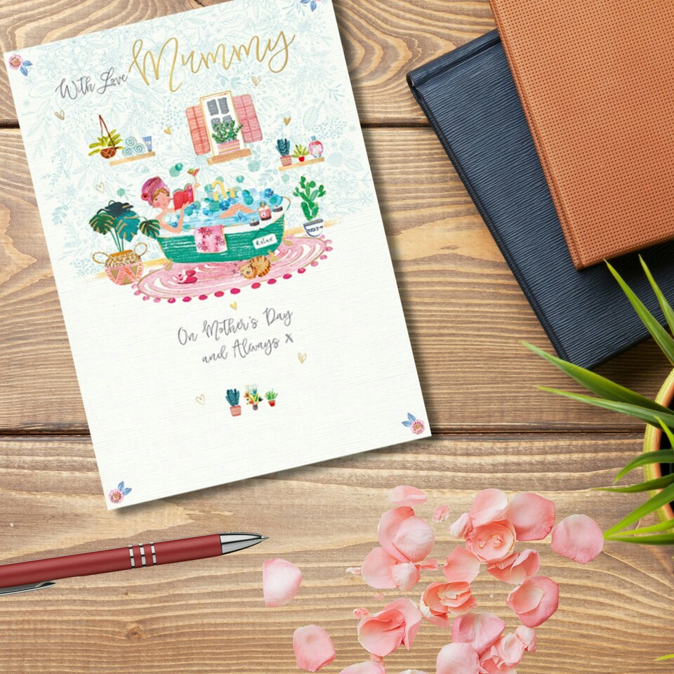 image 1 of Words 'n' Wishes Mother's Day Card for a Lovely Mummy on Mother's Day, 22 x 15.8 cm