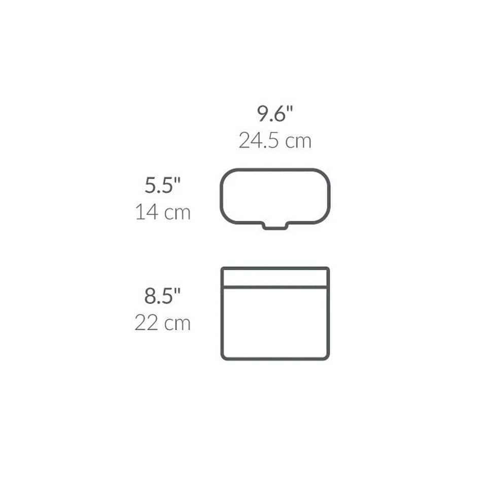 image 1 of Simplehuman 4L Compost Caddy and Food Waste Bin, Matte Black Steel