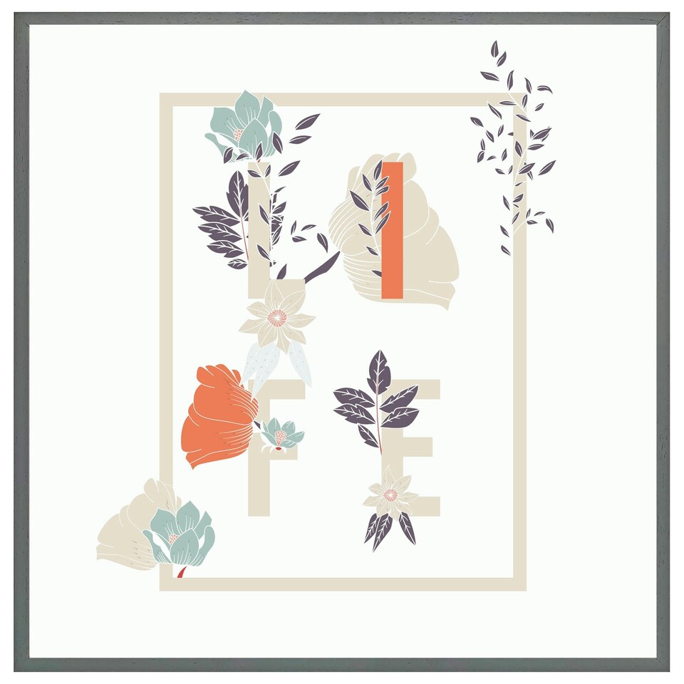 image 1 of Life & flowers (Picture Frame) Black | XL