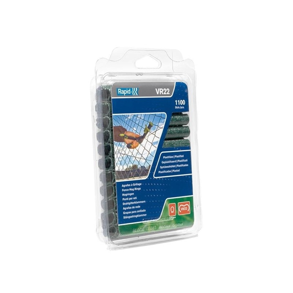 Rapid Vr22 Hog Rings - Multi Colour - Green Pack of 1100
