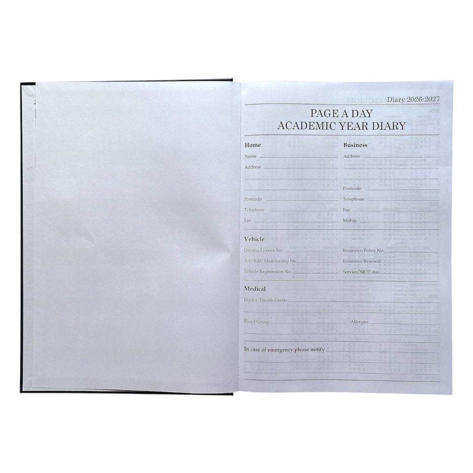 image 1 of Janrax 2026-2027 A4 Day Per Page Burgundy Academic Diary