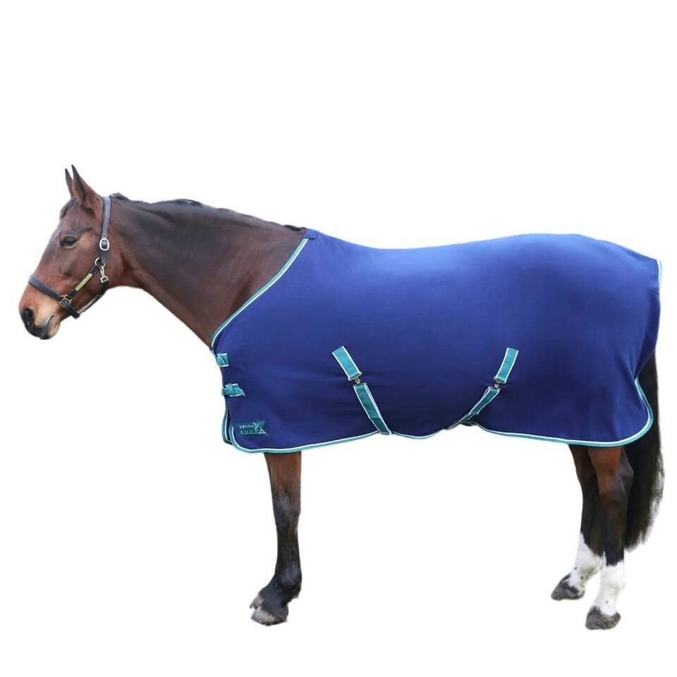 image 1 of Hy StormX Empra Opulence Standard-Neck Fleece Horse Rug - Navy - 6´