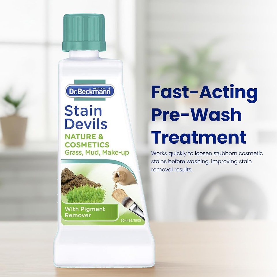image 1 of Dr Beckmann Stain Devils Cosmetics and Nature Remover 50ml Makeup Lipstick Grass Mud Soil Pollen Stain Cleaner
