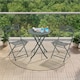 image 2 of Yaheetech 3-Piece Outdoor Bistro Set with 1 Table & 2 Chairs-Gray | Grey | Grey