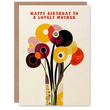 Cheerful Spring Flower Blooms Flowers Bright Mother Birthday Card