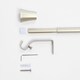 image 4 of OHS Curtain Pole Extendable 16mm Metal Finnials Trumpet End Rod 70-120cm | Bronze