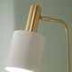 image 4 of White Floor Lamp with Marble Foot and Gold Details
