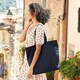 image 2 of Westford Mill Organic Premium Cotton Maxi Tote - French Navy - One Size Blue