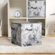 image 3 of OHS 2 Pack Folding Storage Marble Print Cubes Space Saving Home Bedroom Clothes Toy Organiser Grey