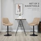 image 3 of HOMCOM Bar Stools Set of 2, Adjustable Bar Chairs 360 Degree Swivel, Khaki