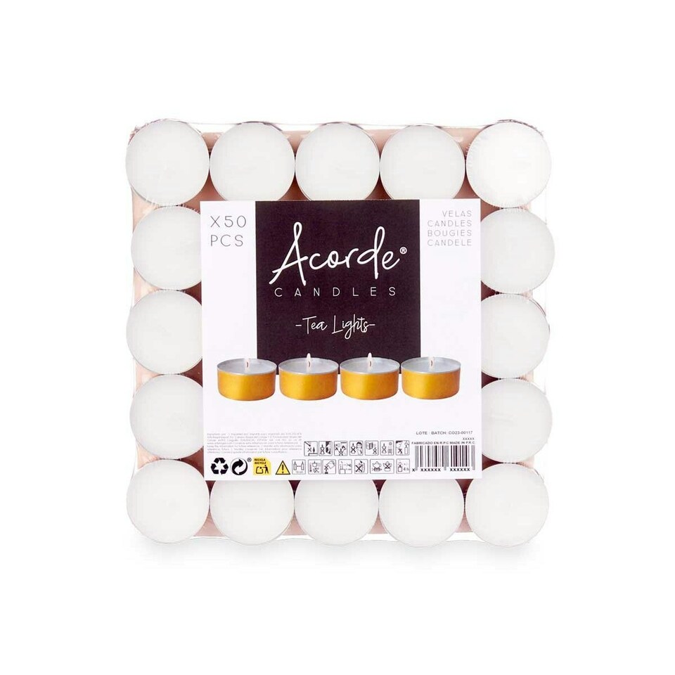 image 1 of Candle Set Acorde Tea Lights (20 Units) N/A