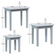 image 3 of Vida Designs Yorkshire Set of 3 Nest of Tables Sofa Side End Table, Grey