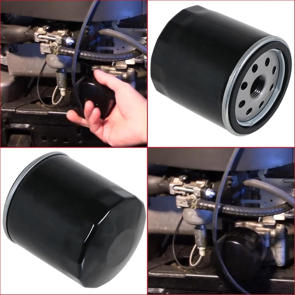 image 1 of SPARES2GO Oil Filter for Briggs & Stratton Engine Lawnmower fits Intek fits Vanguard (491056, 491056S)