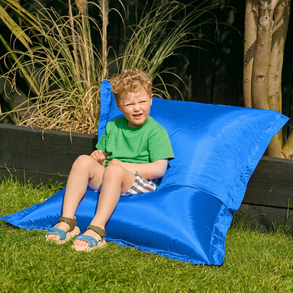 image 1 of icon Kids Bazaar Bag Blue Indoor Outdoor Kids Bean Bag Blue