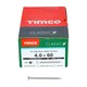 image 3 of Timco - Classic Multi-Purpose Screws - PZ - Double Countersunk - A4 Stainless Steel  (Size 4.0 x 60 - 200 Pieces)