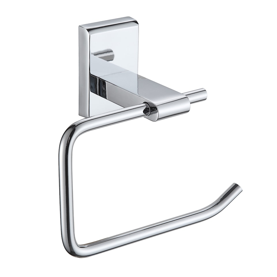 image 1 of Showerdrape Unity Chrome Stainless Steel Wall Mounted Toilet Roll Holder | Silver | 1