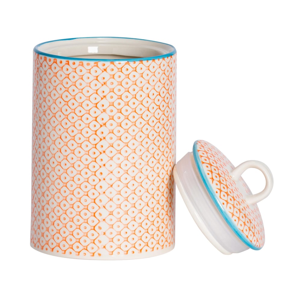 image 1 of Nicola Spring 30 Piece Hand-Printed Dinner Set - Orange