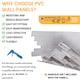 image 4 of NOVECRAFTO Brick Effect 3D Wall Panels (96cm x 48cm) DIY Decorative PVC Plastic Cladding Panels