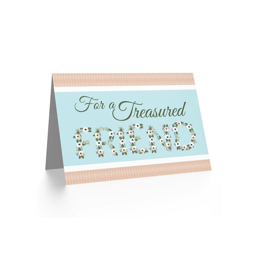 image 1 of Treasured Love Present Friendship Friend Card